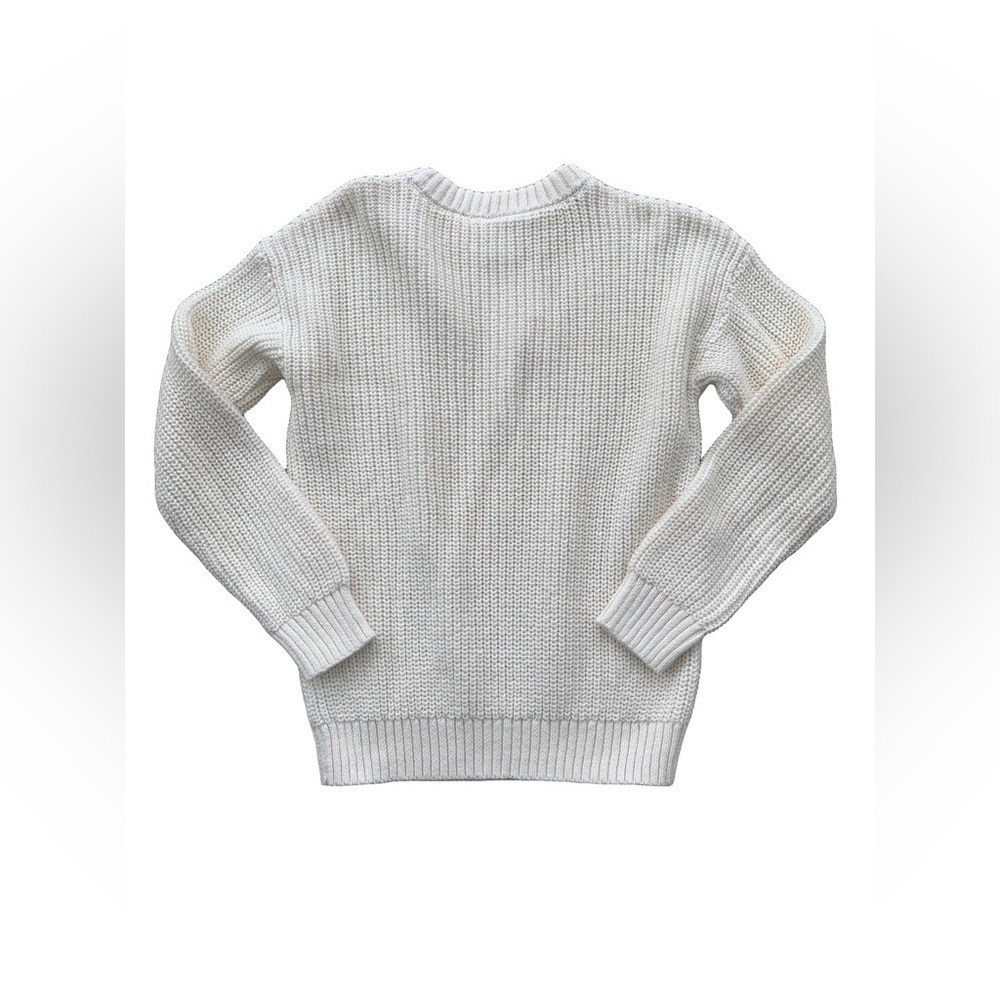 Little Co. NWT Size 8 Ivory Cable Knit Sweater - Picture 2 of 6